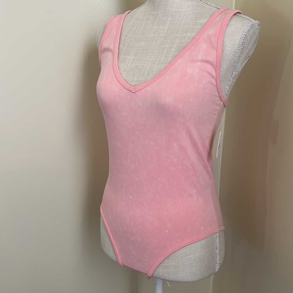 Free People Seamless Tank Bodysuit In Washed Pink - Picture 6 of 12